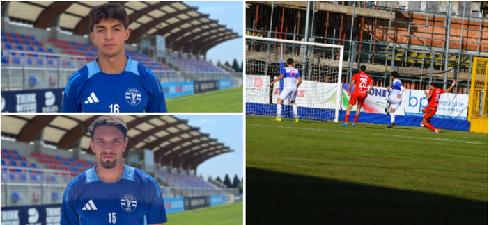 Larhrib, sopra, e Cum frecce all'arco di Spilli. A destra Romero-gol nello scorso campionato a Fossano