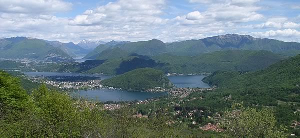 Il panorama mozzafiato che si può ammirare dalla chiesa di San Paolo a Marchirolo