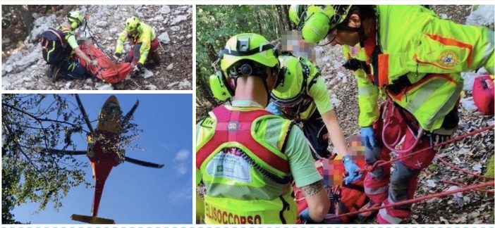 Escursionista cade tra le rocce nella zona del Monte Ganna: soccorso alpino ed elicottero in azione Escursionista cade tra le rocce nella zona del Monte Ganna: soccorso alpino ed elicottero in azione