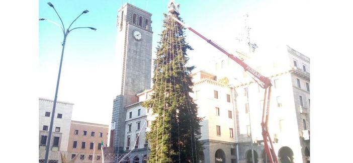 VIDEO E FOTO. Luci sull'albero di piazza Monte Grappa: a Varese il Natale sta arrivando