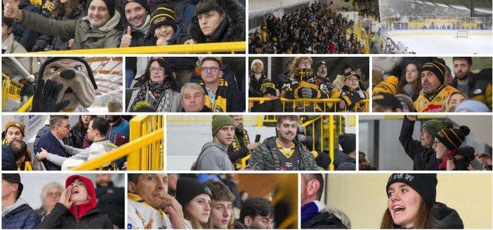Se questo non è amore: in 1.100 al palaghiaccio il 29 dicembre per la sfida tra Varese e Appiano (foto Michele Del Re)