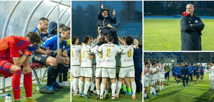 La delusione della Solbiatese e lo sguardo di Tricarico, la gioia del Rovato: il calcio, e la vita, insegnano a vincere anche da sconfitte come una finale di Coppa persa 4-0 (foto Alessandro Umberto Galbiati)
