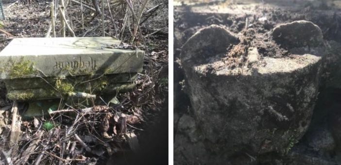 Il basamento della tomba ritrovato lo scorso luglio nei boschi della Rasa Il basamento della tomba ritrovato lo scorso luglio nei boschi della Rasa