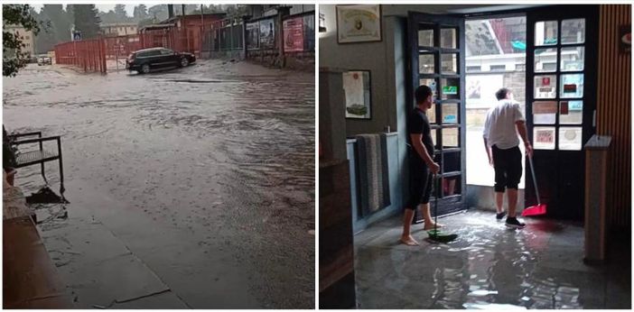 FOTO. Varese, alla Baita dello stadio si lotta con l'acqua per tornare ad accogliere i clienti