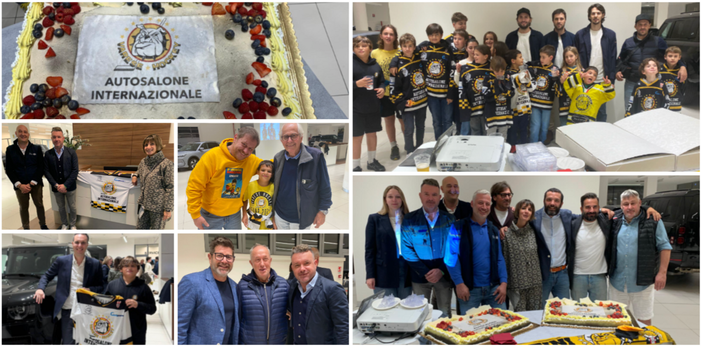 Una bellissima serata ha unito presente e futuro dei Mastini all'Autosalone Internazionale di viale Aguggiari, sponsor del settore giovanile targato HC Varese 1977 che ha presentato la nuova stagione Una bellissima serata ha unito presente e futuro dei Mastini all'Autosalone Internazionale di viale Aguggiari, sponsor del settore giovanile targato HC Varese 1977 che ha presentato la nuova stagione