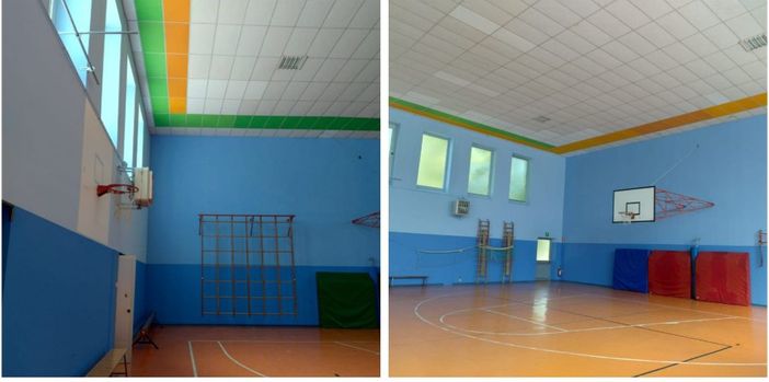 La palestra della scuola Galvaligi di Carnago rimessa a nuovo La palestra della scuola Galvaligi di Carnago rimessa a nuovo