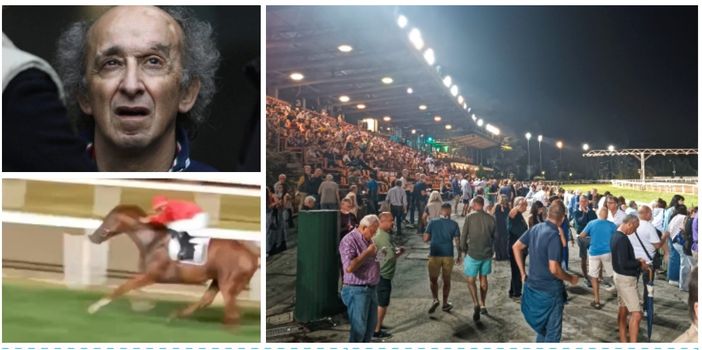 Il grande pubblico presente all'ippodromo nella serata del Gran Premio Città di Varese, la vittoria di Sopra Pechino sotto la buona "stella" di Bruno Arena