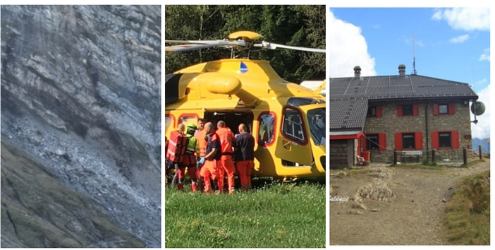 Frana in alta Valle Formazza sotto al rifugio Città di Busto: si cercano due escursionisti dispersi Frana in alta Valle Formazza sotto al rifugio Città di Busto: si cercano due escursionisti dispersi