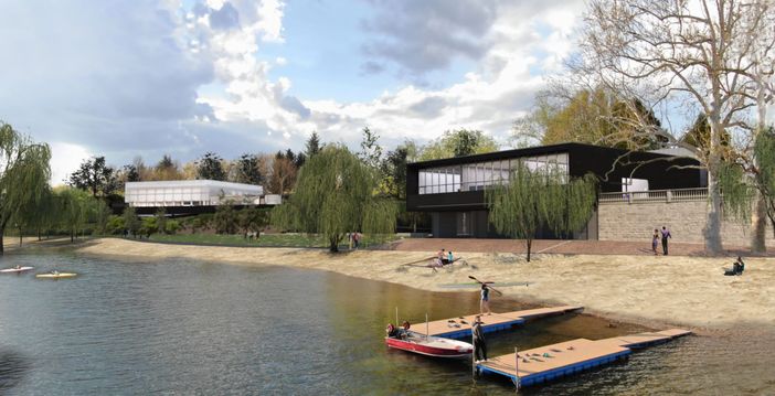 Il rendering della Nuova Marna di Sesto Calende che comprende anche la nuova sede del Circolo Sestese Il rendering della Nuova Marna di Sesto Calende che comprende anche la nuova sede del Circolo Sestese
