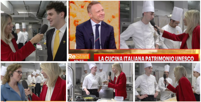 La diretta di "Re Start" su Rai 3 con le cucine dell'istituto De Filippi: il ministro Lollobrigida ha applaudito studentesse e studenti varesini e la preside Laura Broggi La diretta di "Re Start" su Rai 3 con le cucine dell'istituto De Filippi: il ministro Lollobrigida ha applaudito studentesse e studenti varesini e la preside Laura Broggi