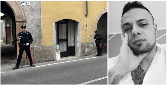 A sinistra: i carabinieri sul luogo della rissa. A destra: la vittima Enzo Ambrosino in una foto dal profilo Facebook A sinistra: i carabinieri sul luogo della rissa. A destra: la vittima Enzo Ambrosino in una foto dal profilo Facebook
