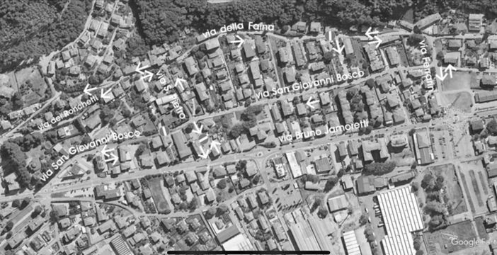 La nuova viabilità nella zona di via Jamoretti a Induno Olona