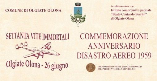 26 giugno, ore 17.33: Olgiate Olona ricorda il disastro aereo del 1959