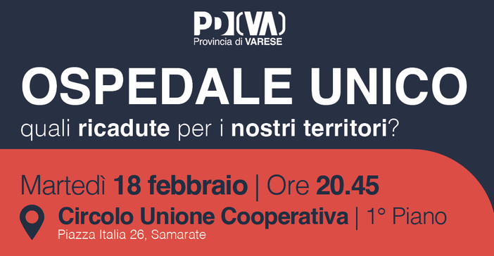 Il Pd discute il futuro degli ospedali e l'ospedale unico: incontro a Samarate Il Pd discute il futuro degli ospedali e l'ospedale unico: incontro a Samarate