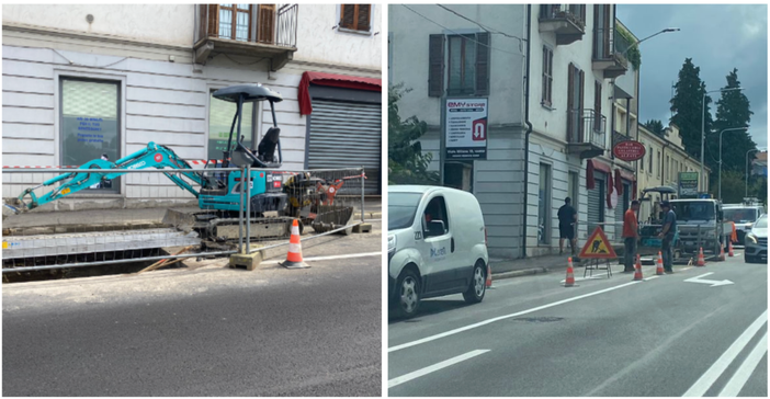 Primo buco in tempo record in viale Borri dopo poco più di un mese dall'asfaltatura