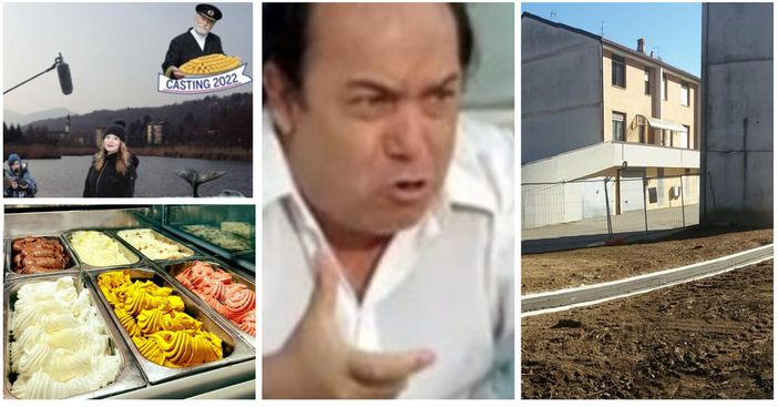 In alto: Spot al Brinzio, gelati a gusti strepitosi, Oronzo Canà e il rendering con il fossato anti cinghiali realizzato a Ponte Tresa