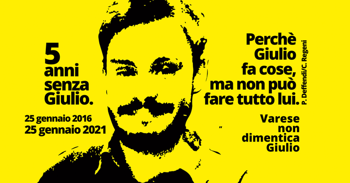 Varese ricorda Giulio Regeni online. Una pagina per chiedere verità e giustizia