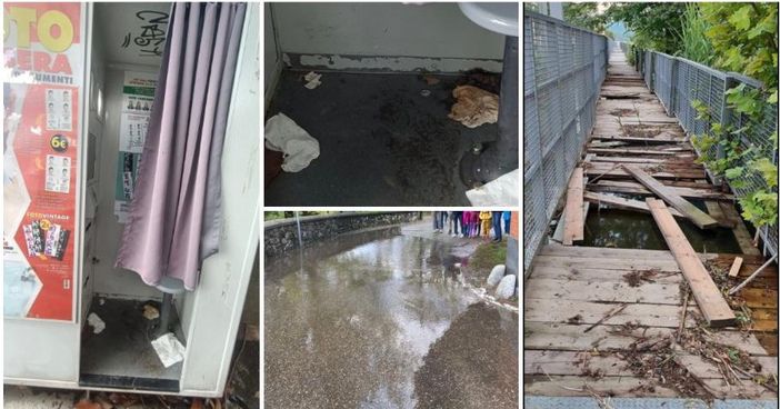 FOTO. La cabina "latrina", il tombino "piscina" e il pontile distrutto: tutte le denunce varesine di Esposito