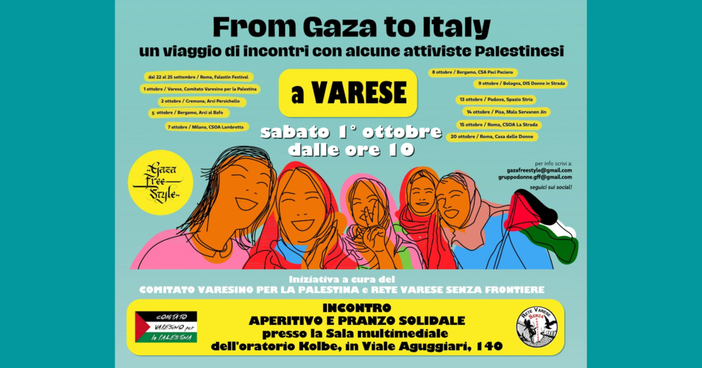 From Gaza to Italy: tre attiviste palestinesi raccontano a Varese i diritti nella Striscia e il progetto della Casa Internazionale delle Donne