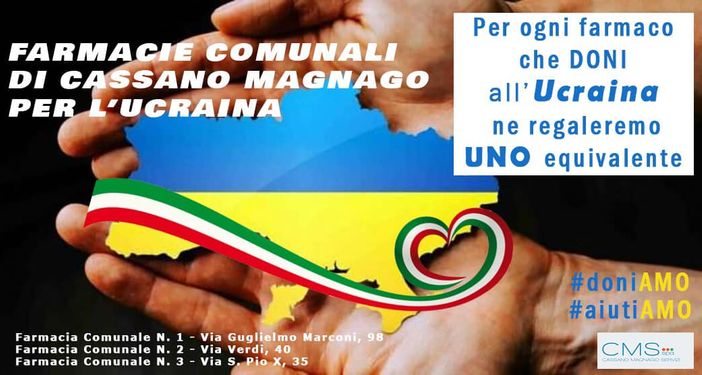 Aiuti all’Ucraina, Cassano Magnago moltiplica gli sforzi