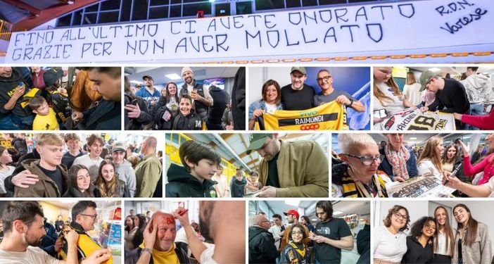 Il popolo giallonero ha salutato i giocatori così, in una serata indimenticabile (foto Alessandro Umberto Galbiati) Il popolo giallonero ha salutato i giocatori così, in una serata indimenticabile (foto Alessandro Umberto Galbiati)