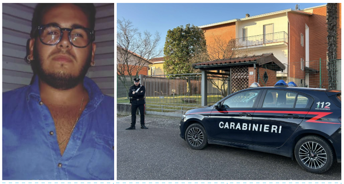 Andrea Bossi (foto dal profilo Facebook) e l'abitazione teatro dell'omicidio Andrea Bossi (foto dal profilo Facebook) e l'abitazione teatro dell'omicidio