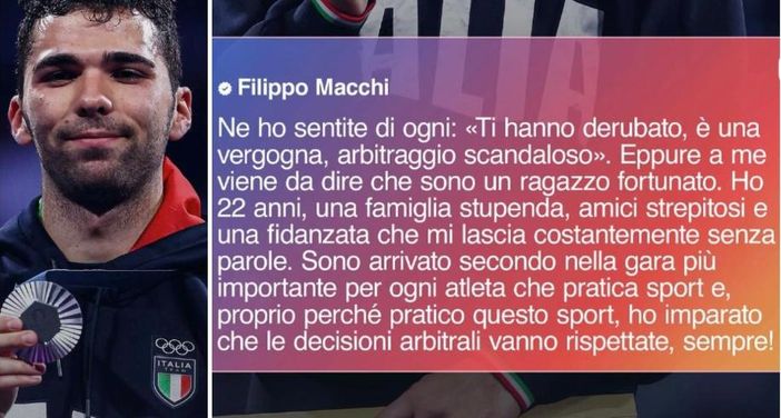 FLAVIOLIMPICO - Filippo Macchi e la gemma di quelle parole che meritano l'oro negato in pedana