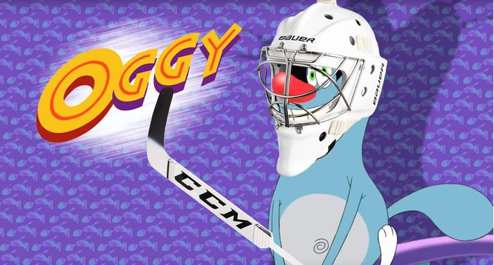 Oggy, ovvero il micidiale portiere dei Mastini Artur Ohandzhanian, visto così da Alessandro Umberto Galbiati, che si è ispirato a un celebre protagonista di una serie animata