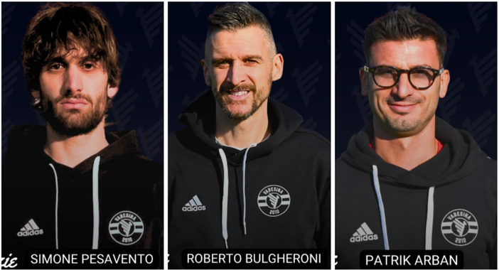 Il grazie della Varesina a Simone Pesavento, Roberto Bulgheroni e Patrik Arban Il grazie della Varesina a Simone Pesavento, Roberto Bulgheroni e Patrik Arban