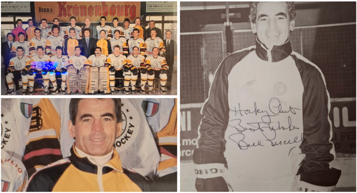 Bill Purcell, allenatore del primo eroico scudetto dell'hockey nel 1987 nelle foto di Gigi Ruberti Bill Purcell, allenatore del primo eroico scudetto dell'hockey nel 1987 nelle foto di Gigi Ruberti