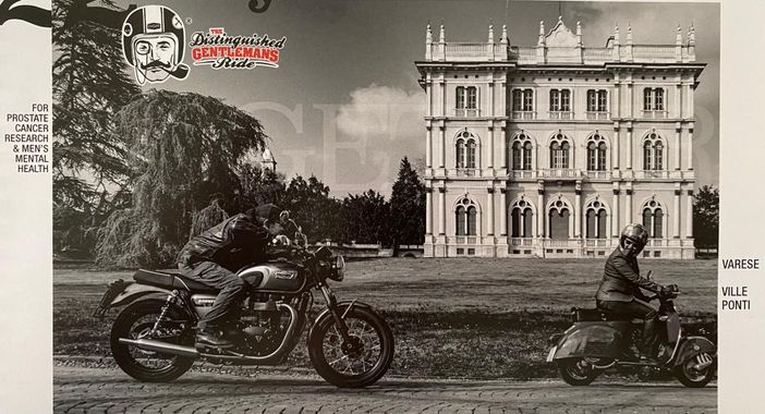 Tutti in moto verso Ville Ponti per un evento... con i baffi. Fabio Lunghi: «In sella con 350 riders per esaltare bellezza e cuore del territorio»