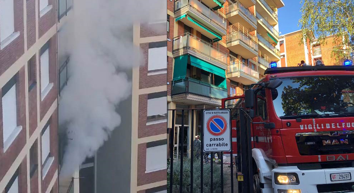 VIDEO. Busto, fiamme dalla cucina: i condomini evacuano la palazzina