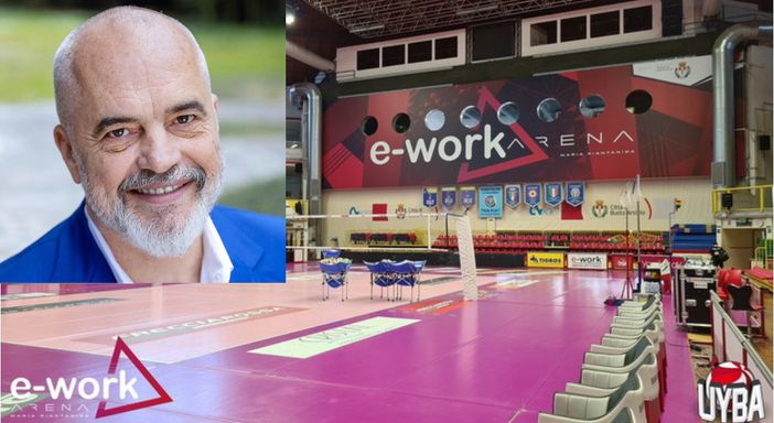 L'e-work Arena di Busto (foto ufficiale Uyba) ospiterà il primo ministro albanese Edi Rama (foto dalla sua pagina Facebook) L'e-work Arena di Busto (foto ufficiale Uyba) ospiterà il primo ministro albanese Edi Rama (foto dalla sua pagina Facebook)