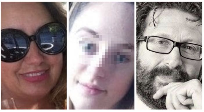 Stefania Pivetta, la figlia sedicenne Giulia e Alessandro Maja