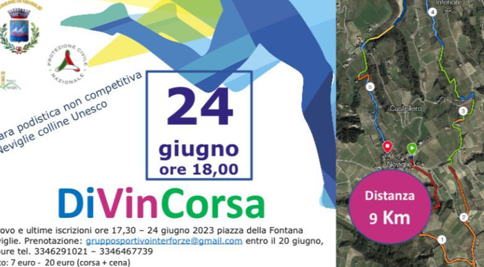 Neviglie ospita la gara podistica non competitiva "DiVinCorsa"