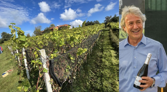 A sinistra Fabio Cazzani, presidente dell'Associazione Vini Varesini