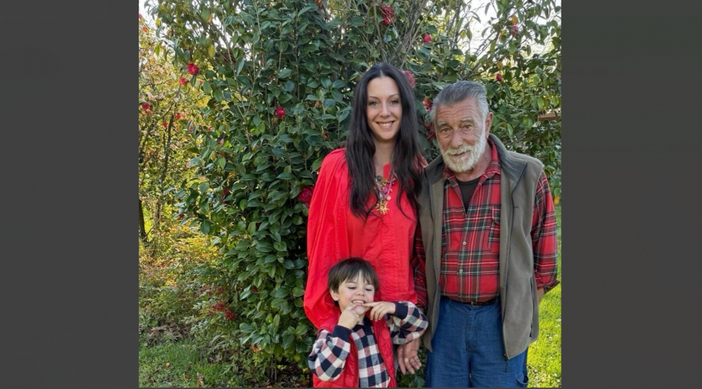 Erika Gasparini con il padre Enrico e il piccolo Carlo Erika Gasparini con il padre Enrico e il piccolo Carlo