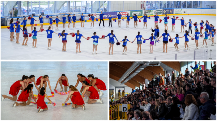 Uno straordinario spettacolo d'arte e armonia ha riempito pista e tribuna del palaghiaccio per il saggio di fine anno della Varese Ghiaccio (foto Alberto Bernasconi - F.G.) Uno straordinario spettacolo d'arte e armonia ha riempito pista e tribuna del palaghiaccio per il saggio di fine anno della Varese Ghiaccio (foto Alberto Bernasconi - F.G.)