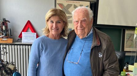 La signora Maria con il ragionier Giancarlo Colombo
