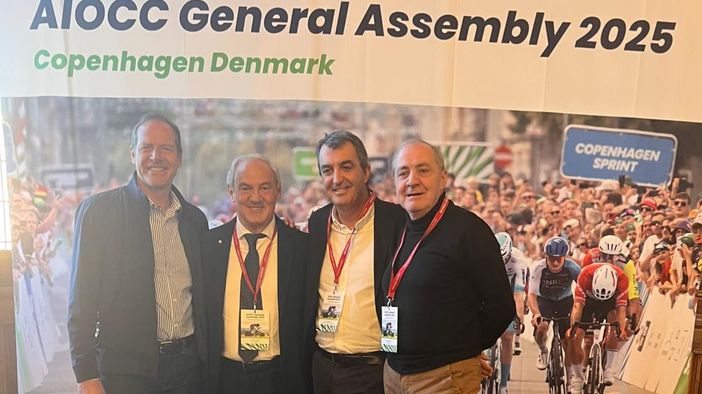 Renzo Oldani tra i tre più grandi organizzatori del ciclismo mondiale: Javier Guillén, direttore della Vuelta, Christian Prudhomme, direttore del Tour, e Mauro Vegni, direttore del Giro