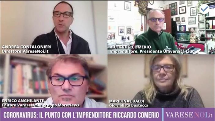 VIDEO. Le parole giuste dell'imprenditore Riccardo Comerio a VareseNoi: «E quindi uscimmo a riveder le stelle»