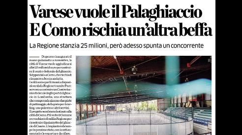 La prima pagina odierna del quotidiano "La Provincia di Como" La prima pagina odierna del quotidiano "La Provincia di Como"