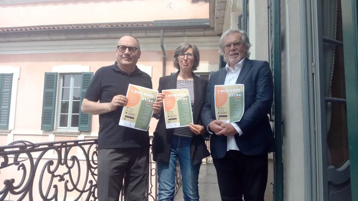 Enzo Laforgia, Elena Castiglioni e Emilio Paccioretti a Palazzo Estense