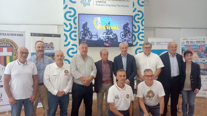 Presentati nella Sala Immersiva della Camera di Commercio gli eventi del Binda Cycling Festival