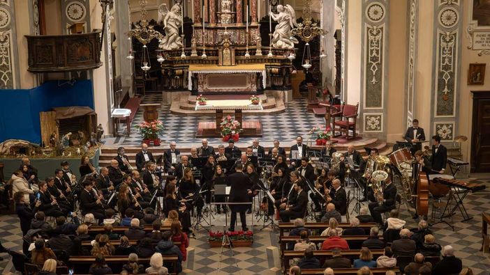 La Filarmonica di Besozzo impegnata in un concerto La Filarmonica di Besozzo impegnata in un concerto