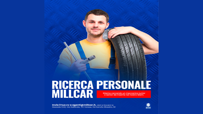 SUZUKI Millcar ricerca personale di officina SUZUKI Millcar ricerca personale di officina