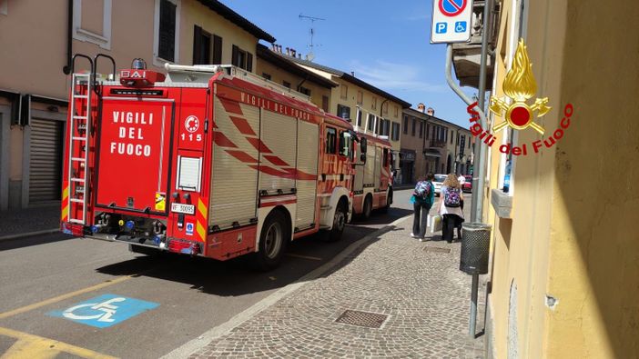 I vigili del fuoco sul luogo dell'incidente