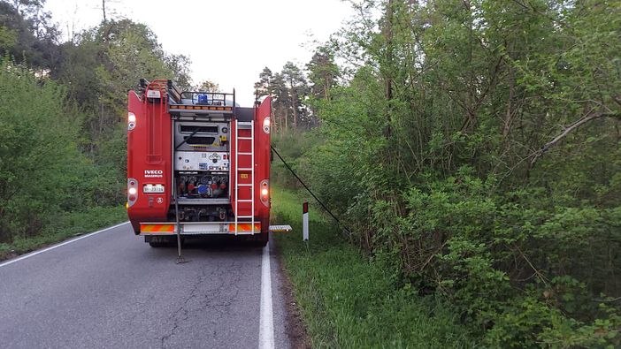 Incendio a Pianbosco, in fumo mille metri quadrati di vegetazione