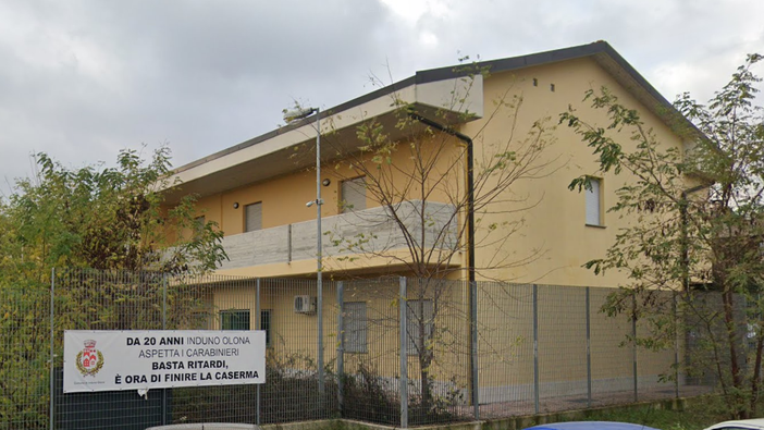 La caserma in via Sangiorgio, a Induno Olona La caserma in via Sangiorgio, a Induno Olona