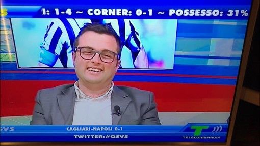 Il giornalista varesino Pino Vaccaro negli studi di Telelombardia Il giornalista varesino Pino Vaccaro negli studi di Telelombardia